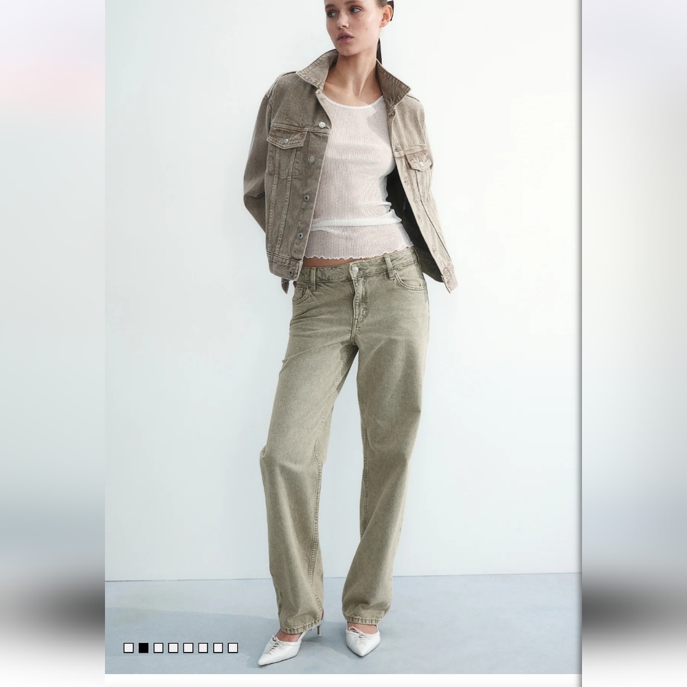 ✨ Divided by H&M Straight Leg Jeans – Light Olive ✨